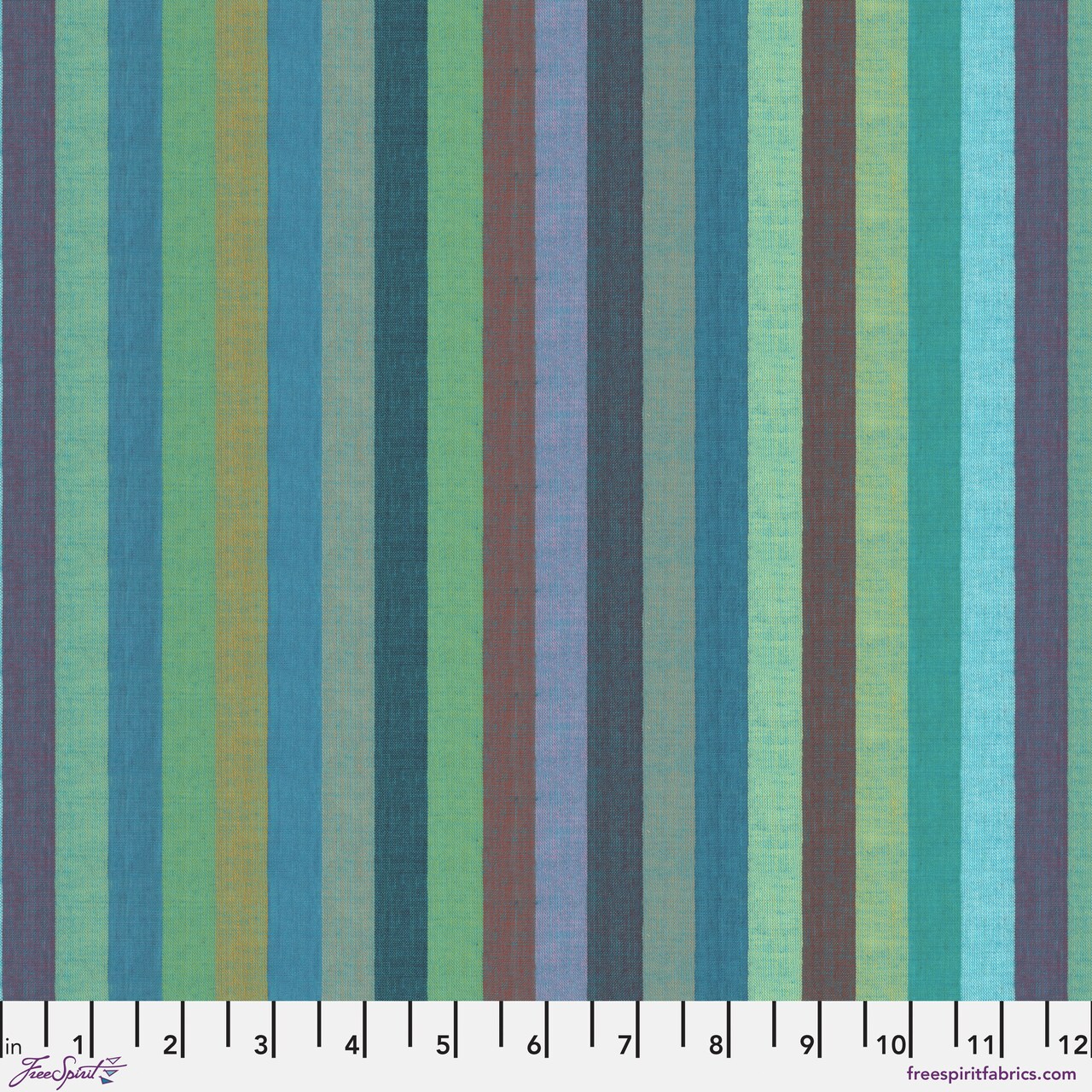 Broad Stripe in Azure (wsgp003.azure) | Woven Stripes | Kaffe Fassett | Free Spirit